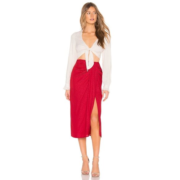 L'Academie Dresses & Skirts - L'Academie The Maryam Skirt Lava Red